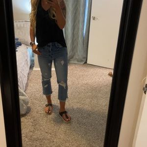 High Waisted Cropped Jean